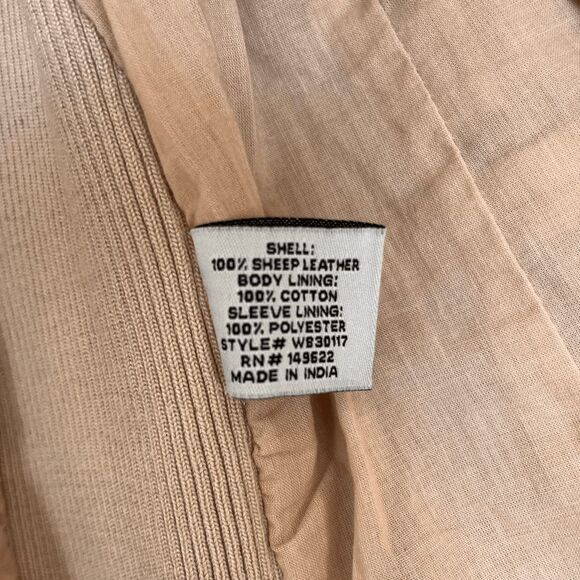 Walter Baker Leather Moto Jacket Size M Blush Nude Minimalist Luxury Minimalist - Picture 8 of 14